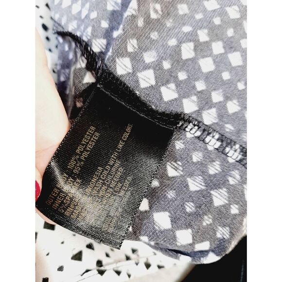 Worthington sleeveless black white sz petite large two tone blouse - Picture 5 of 5